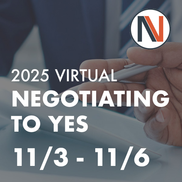 Virtual Negotiating to Yes 2025 (11/3-11/6)